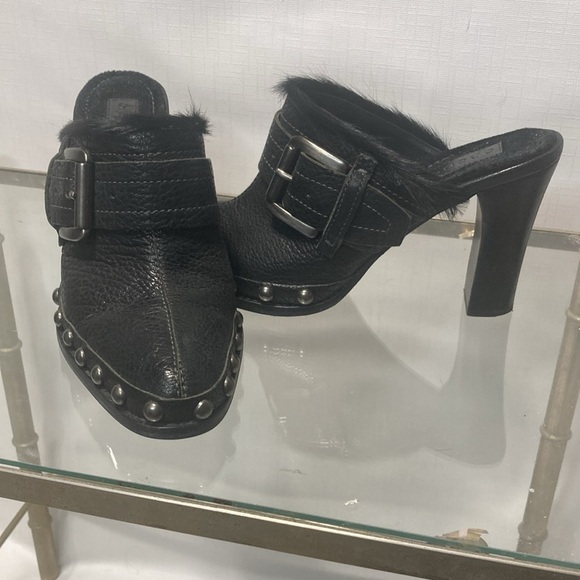 Apepazza Black leather mules with silver studding - Picture 2 of 13